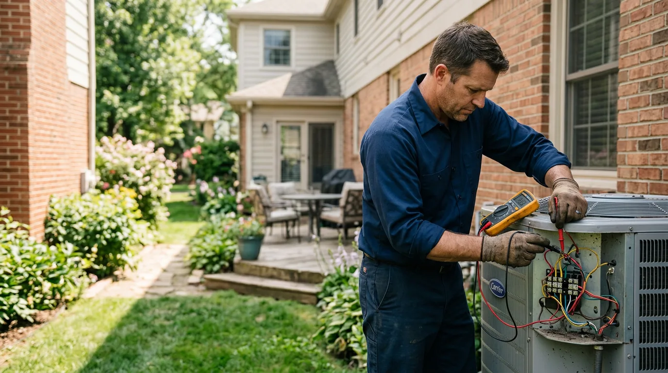 HVAC technician working near Crane, TX